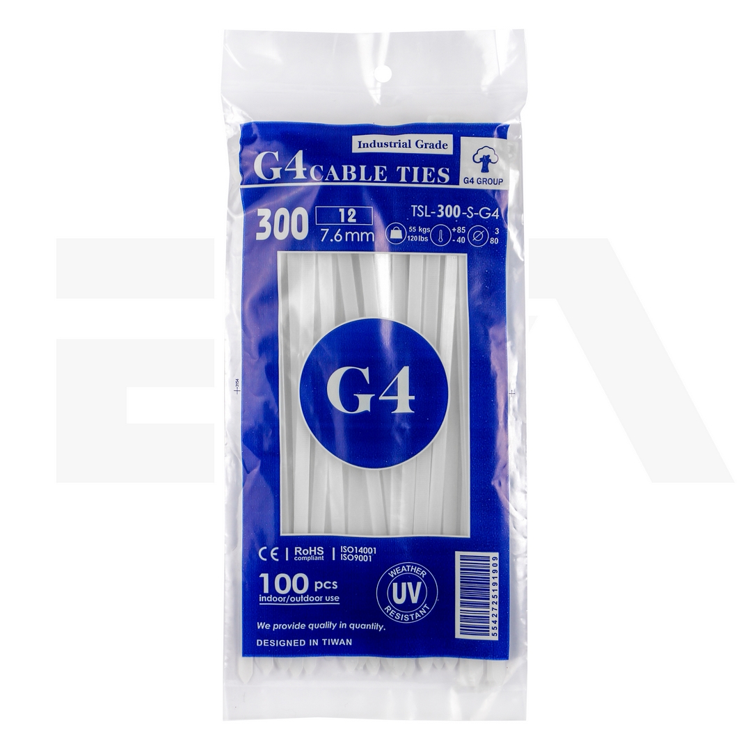 بست کمربندی جی فور مدل G4-300x7.6 بسته 100 عددی